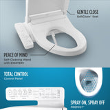 TOTO MW7763074CEG#01 Drake Washlet+ Two-Piece 1.28 GPF Tornado Flush Toilet with C2 Bidet Seat