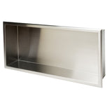 ALFI ABN2412-BSS 24 x 12 Brushed Stainless Steel Horizontal Single Shelf Bath Shower Niche