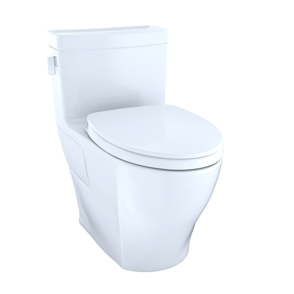 TOTO Legato WASHLET+ One-Piece Elongated 1.28 GPF Skirted Toilet, Cotton White, SKU: MS624124CEFG#01