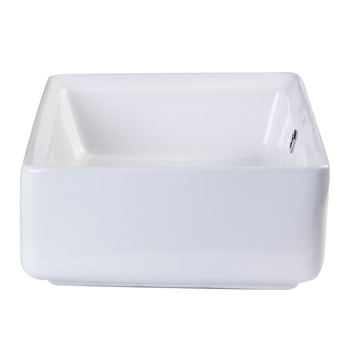 EAGO BA131 20" RECTANGULAR CERAMIC ABOVE MOUNT BASIN VESSEL Sink