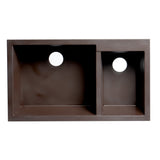 ALFI Brand AB3319UM-C Chocolate 34" 2x Bowl Undermount Granite Comp Kitchen Sink