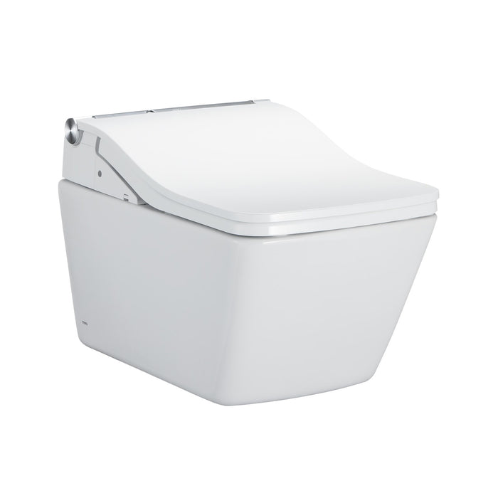 TOTO CWT4494549CMFGA#MS Washlet+ SP Wall-Hung Square Toilet with Bidet Seat and DuoFit In-Wall Tank System