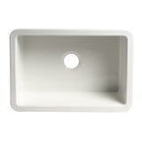 ALFI Brand ABF2718UD-W White 27" x 18" Fireclay Undermount/Drop in Fireclay Kitchen Sink