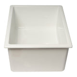 ALFI Brand AB2418UD 24" White Undermount / Drop-in Fireclay Kitchen Sink