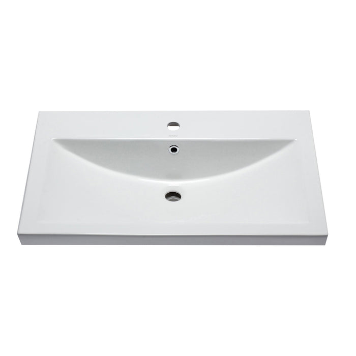 EAGO BH001 White Ceramic 32" x 19" Rectangular Drop in Sink