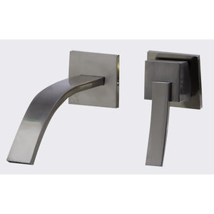 ALFI Brand AB1256-BN Brushed Nickel Single Lever Wallmount Bathroom Faucet