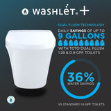 TOTO CWT4263084CMFG#MS Washlet+ AP Wall-Hung Toilet and Washlet C5 and DuoFit In-Wall Tank System