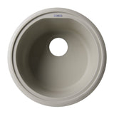 ALFI AB1717UM-B Biscuit 17" Undermount Round Granite Composite Kitchen Prep Sink