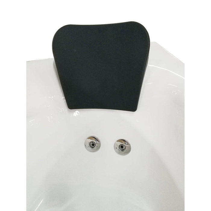 EAGO AM161-L 5' Single Person Corner White Whirlpool Bath Tub - Drain on Left