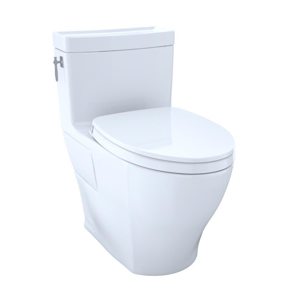 TOTO MS626124CEFG#01 Aimes WASHLET+ 1-Piece 1.28 GPF White Toilet