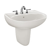 TOTO LHT241.8G#11 Supreme Oval Wall-Mount Bathroom Sink with Shroud for 8" Center Faucets