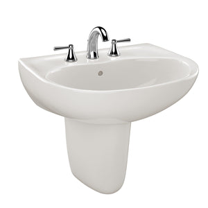 TOTO LHT241.4G#11 Supreme Oval Wall-Mount Bathroom Sink with Shroud for 4" Center Faucets