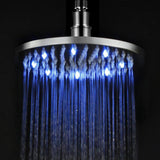 ALFI Brand LED8R-BN Brushed Nickel 8" Round Multi Color LED Rain Shower Head