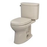 TOTO MS454124CEFG#03 Drake II Two-Piece Toilet with SS124 SoftClose Seat, Washlet+ Ready, Bone Finish