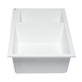 ALFI AB3319UM-W White 34" Double Bowl Undermount Granite Composite Kitchen Sink