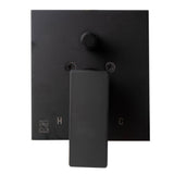ALFI Brand AB5601-BM Black Matte Shower Valve with Square Lever Handle and Diverter