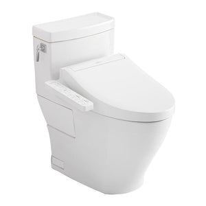 TOTO MW6263074CEFG#01 Washlet+ Aimes One-Piece 1.28 GPF Toilet and Washlet C2 Bidet Seat