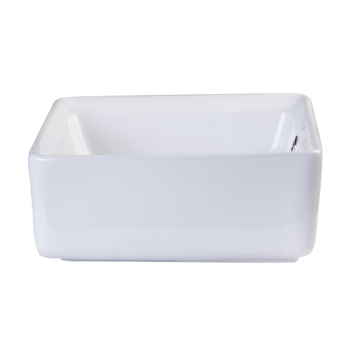 EAGO BA130 15" SQUARE CERAMIC ABOVE MOUNT BATHROOM BASIN VESSEL Sink