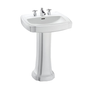 TOTO Guinevere Pedestal Bathroom Sink for 8" Center Faucets, Cotton White, SKU: LPT970.8#01