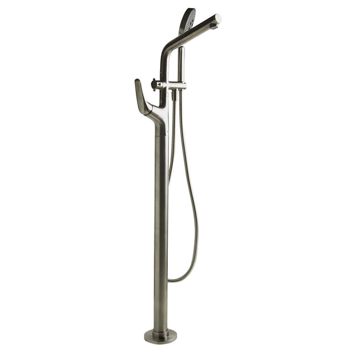 ALFI AB2758-BN Brushed Nickel Floor Mounted Tub Filler + Mixer with Shower Head