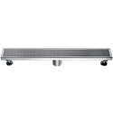 ALFI ABLD24D 24" Modern Stainless Steel Linear Shower Drain with Groove Lines