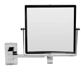 ALFI Brand ABM8WS-PC 8" Square Wall Mounted 5x Magnify Cosmetic Mirror
