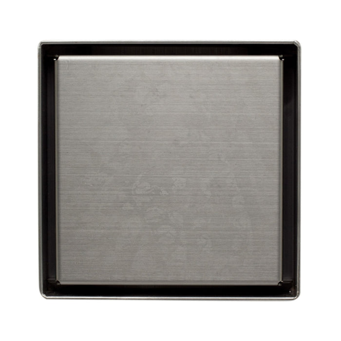 ALFI ABSD55B-BSS 5" x 5" Square Brushed Stainless Steel Shower Drain with Cover
