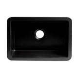 ALFI Brand ABF2718UD-BM Black Matte 27" x 18" Fireclay Undermount/Drop in Fireclay Kitchen Sink