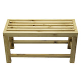 ALFI Brand AB4401 26" Solid Wooden Slated Single Person Sitting Bench