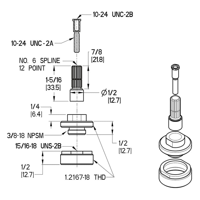 Pfister 910-0050 Extension Kit for 3 Handle Multi Handle Tub Shower Valve