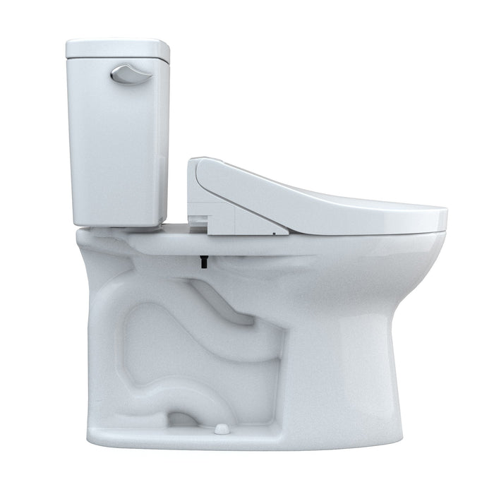 TOTO MW7763084CEG#01 Drake Two-Piece 1.28 GPF Elongated Toilet with C5 Washlet Bidet Seat