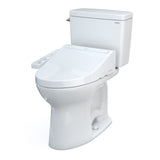 TOTO MW7763074CEG#01 Drake Washlet+ Two-Piece 1.28 GPF Tornado Flush Toilet with C2 Bidet Seat