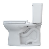 TOTO MS776124CSG#01 Drake Two-Piece 1.6 GPF Tornado Flush Toilet with SoftClose Seat, Washlet+ Ready