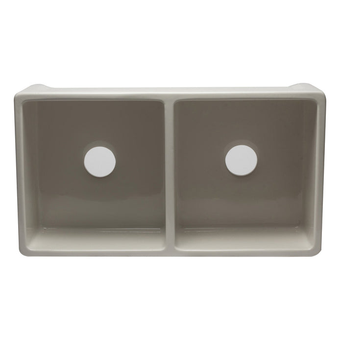 ALFI AB3318DB-B 33 inch Biscuit Reversible Double Bowl Fireclay Farmhouse Sink