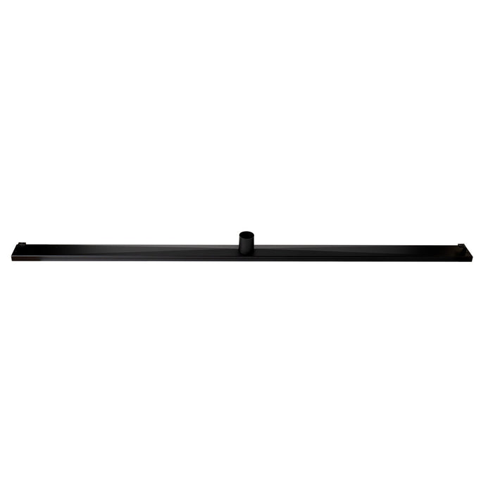 ALFI Brand ABLD59B-BM 59" Black Matte Stainless Steel Linear Shower Drain with Solid Cover