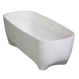 ALFI Brand AB9980 67" White Matte Solid Surface Resin Bathtub