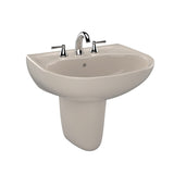 TOTO Supreme Oval Wall-Mount Bathroom Sink and Shroud for 4" Center Faucets, Bone, SKU: LHT241.4G#03