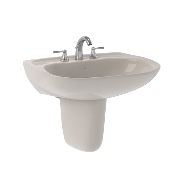TOTO LHT242.8G#12 Prominence Oval Wall-Mount Bathroom Sink with Shroud for 8" Center Faucets