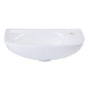 ALFI Brand AB102 Small White Wall Mounted Porcelain Bathroom Sink Basin