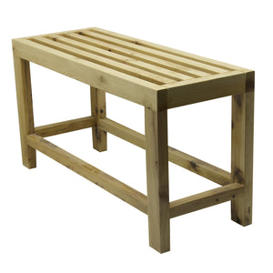 ALFI Brand AB4401 26" Solid Wooden Slated Single Person Sitting Bench