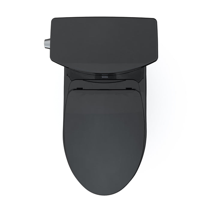 TOTO MS474124CUF#51 Vespin II 1G Two-Piece Toilet with SS124 SoftClose Seat, Washlet+ Ready, Ebony Black