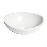 ALFI Brand ABC913 White 16" Egg Shape Above Mount Ceramic Sink
