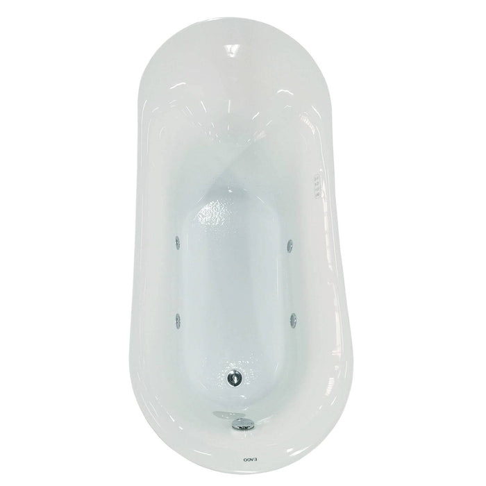 EAGO AM2140 6 Foot White Free Standing Air Bubble Bathtub
