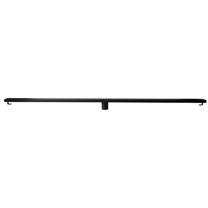 ALFI Brand ABLD59C-BM 59" Black Matte Stainless Steel Linear Shower Drain with Groove Holes