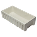 ALFI AB3618HS-B 36 inch Biscuit Smooth / Fluted Single Bowl Fireclay Farm Sink