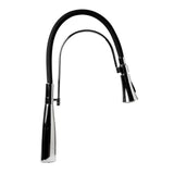 ALFI Brand ABKF3001-PC Polished Chrome Kitchen Faucet with Black Rubber Stem