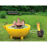 ALFI Burgundy FireHotTub - Round Fire Burning Portable Outdoor Hot Tub