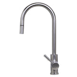 ALFI AB2028-BSS Solid Brushed Stainless Steel Single Hole Pull Down Faucet