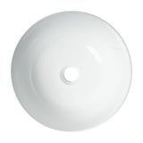 ALFI Brand ABC906 Black & White Modern 15" Round Vessel Above-Mount Ceramic Sink