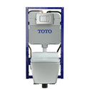 TOTO CWT4494549CMFGA#MS Washlet+ SP Wall-Hung Square Toilet with Bidet Seat and DuoFit In-Wall Tank System